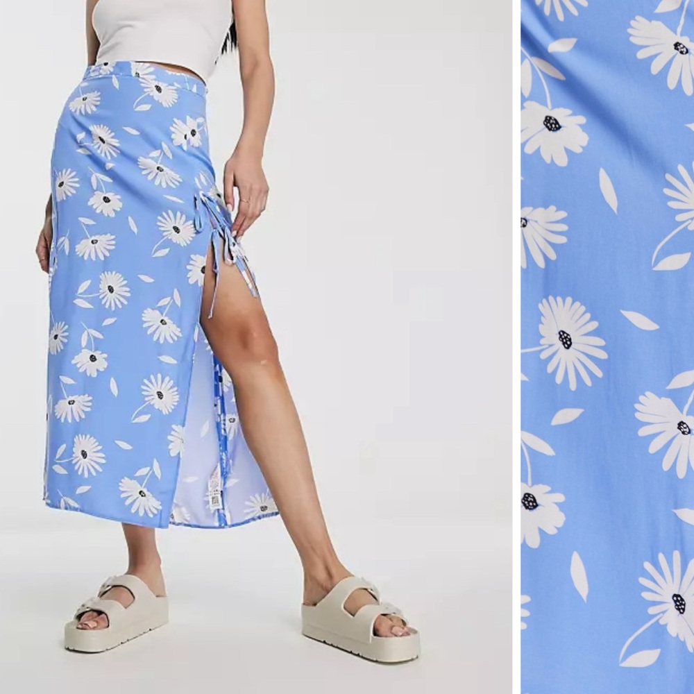 ASOS Flower skirt with slit